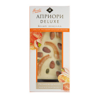 Шоколад Априори ассорти белый с миндалем/фисташкой/апельсиновым цукатом, 100г